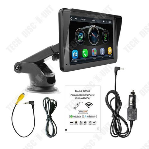 Td® Ecran De Voiture Portable 7pouces Noir Ecran De Voiture Sans Fil Pnd Hd Ecran Tactile De Voiture Lecteur Multimédia Interface Us