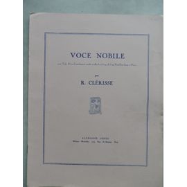 Voce Nobile - R.Clérisse - Pour Cb À Cordes Ou Tuba Ut Ou Saxhorn Basse Sib Ou Trombone Basse Et Piano
