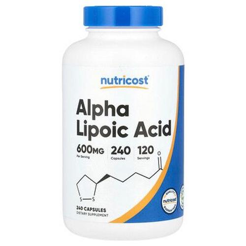 Nutricost Acide Alpha-Lipoïque, 600 Mg, 240 Capsules, (300 Mg Par Capsule) 