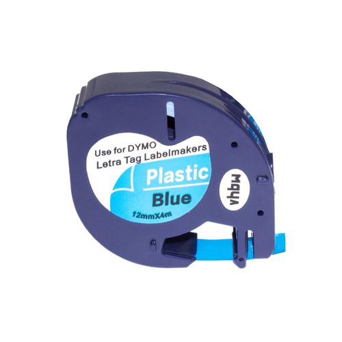 vhbw cassette à bande cartouche 12mm pour imprimante d?étiquette Dymo LetraTag 2000, LT-100H, LT-100T, Plus LT-100H, QX50, XM, XR remplace 91205.