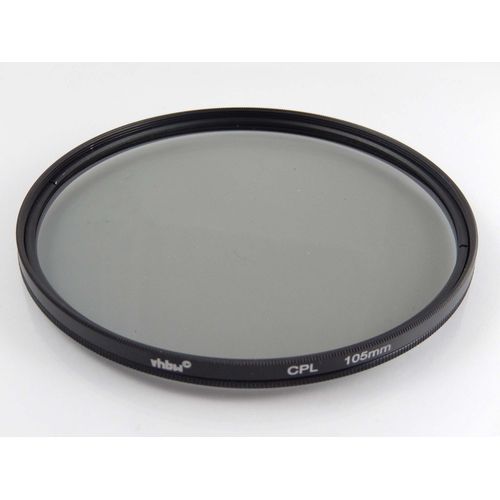 vhbw Filtre polarisant universel pour les objectifs d'appareil photo 105mm - Polariseur circulaire (CPL), noir