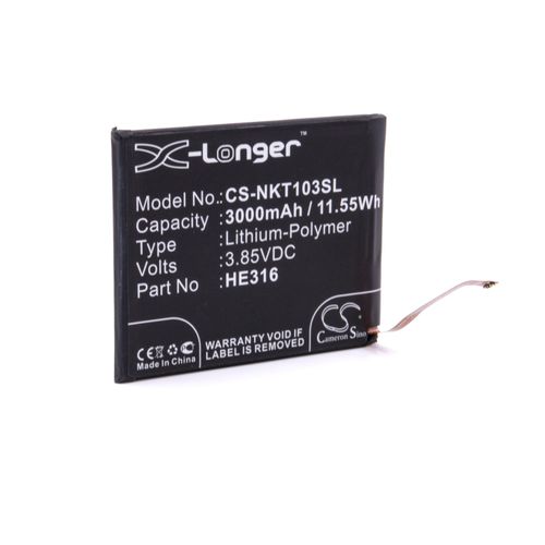 Vhbw Batterie Compatible Avec Nokia 6, 6 Dual Sim, Hmd D1c, Ta-1000, Ta-1003, Ta-1021 Smartphone (3000mah, 3,85v, Li-Polymère)