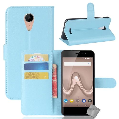 Housse Etui Coque Pochette Portefeuille Pour Wiko Tommy 2 Plus + Film Ecran - Bleu