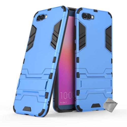 Housse Etui Coque Rigide Anti Choc Pour Huawei Honor View 10 + Verre Trempe - Bleu Clair