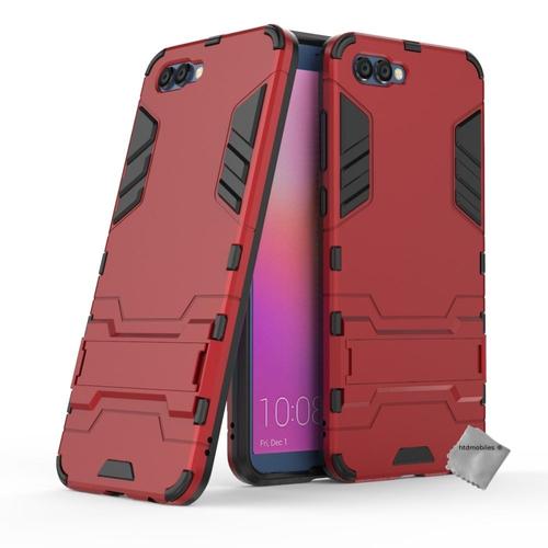 Housse Etui Coque Rigide Anti Choc Pour Huawei Honor View 10 + Verre Trempe - Rouge