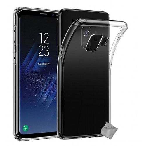 Housse Etui Coque Silicone Gel Fine Samsung Galaxy S9 + Film Ecran Transparent Tpu