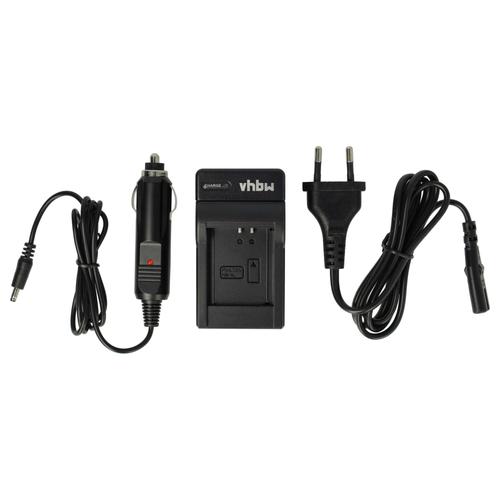 vhbw Chargeur compatible avec Canon PowerShot SX430 IS, SX420IS, SX420 IS caméra caméscope action-cam + câble de voiture + témoin de charge 4,2 V