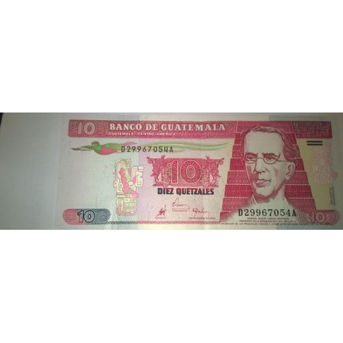 Billet De 10 Quetzales Du Guatemala