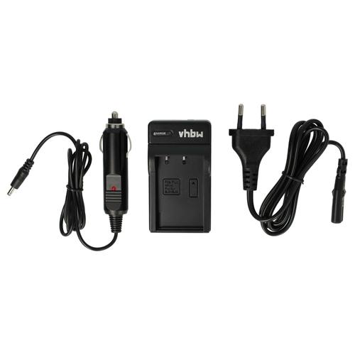 vhbw Chargeur compatible avec Fuji FinePix S200EXR, S100fs, S200, S100 caméra caméscope action-cam + câble de voiture + témoin de charge 8,4 V