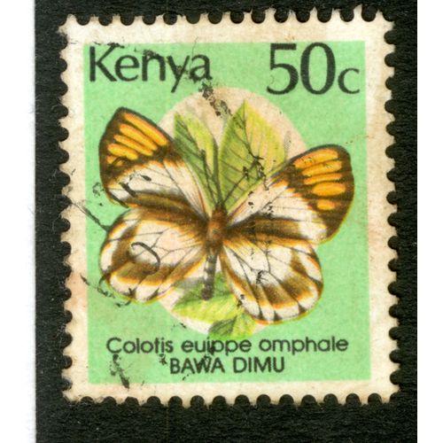 Timbre Oblitéré Kenya, Colotis Euippe Omphale, Bawa Dimu, 50 C