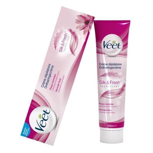 Veet Creme Dépilatoire - Peaux Normales Silk&Fresh 