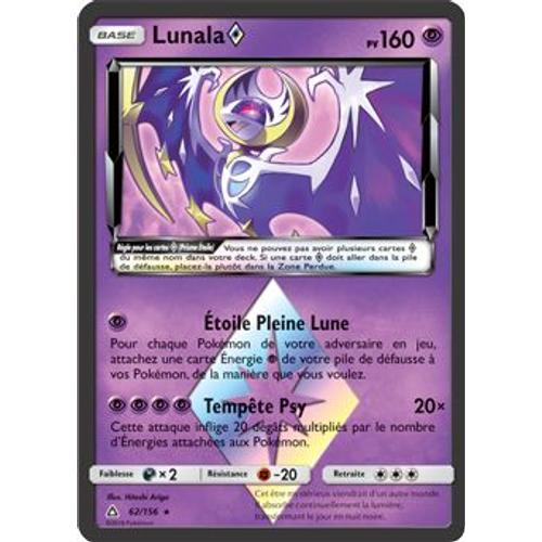 Carte Pokemon - Lunala Prisme 160 Pv - Soleil Et Lune Ultra-Prisme 62/156 - Sl5 - Vf