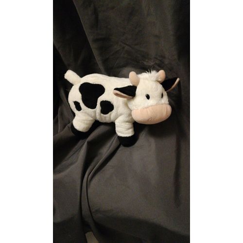 Doudou Vache Nicotoy Billes Noir Blanc