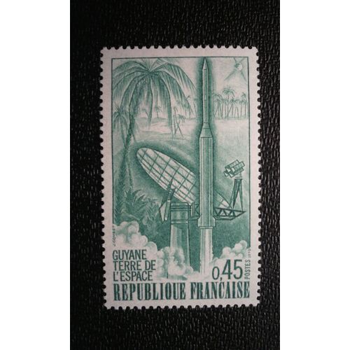 Timbre France ( Yt 1635 ) 1970 Guyana Terre De L'espace - Satellite 'diamant B'