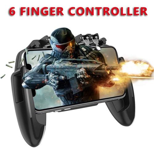 Pubg Mobile Game Controller, Manette De Jeu À 6 Doigts Pour Téléphone Avec Déclencheur L1r1 Pour Joysticks Shooter Sensitive Et But Trigger Controller Pour Android Et Ios Pour Knives Out