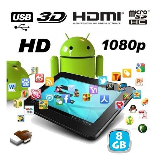 Tablette Tactile 7 Pouces Full HD 1080P 3D Écran Capacitif Android 12Go Avi Jpeg YONIS