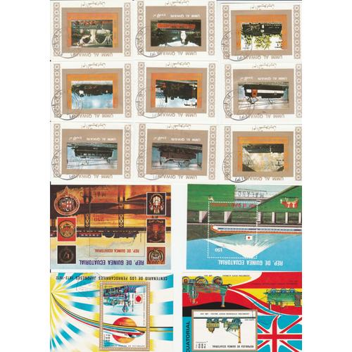 Timbres Centenario De Los Ferrocarriles Japoneses