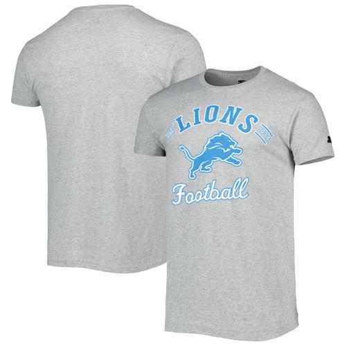 T-Shirt Starter Heathered Grey Detroit Lions Prime Time Pour Hommes
