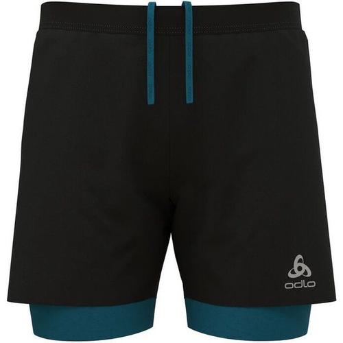 2in1 5in Shorts Hommes - Noir