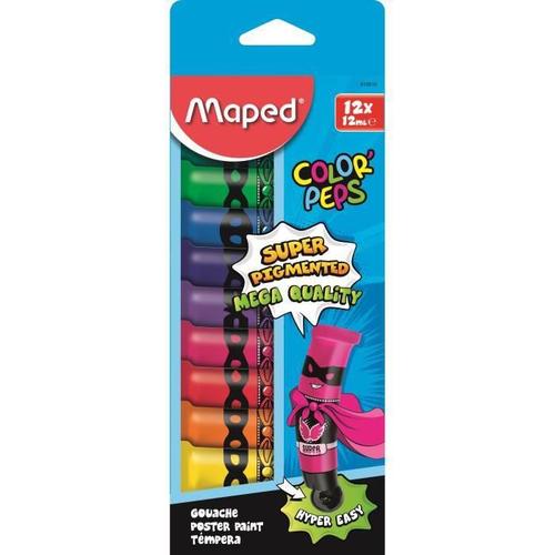 Maped Peinture Gouache En Tube - 12 X 12 Ml