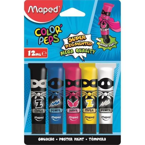 Maped Peinture Gouache En Tube - 5 X 12 Ml