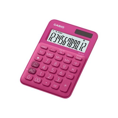 Casio MS-20UC - Calculatrice de bureau - 12 chiffres - panneau solaire, pile - rouge