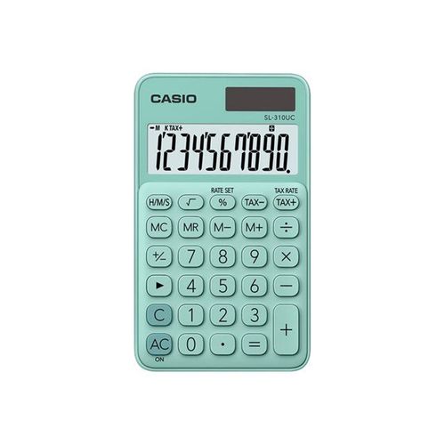 Casio SL-310UC - Calculatrice de poche - 10 chiffres - panneau solaire, pile - vert