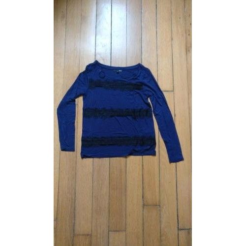 T-Shirt Etam Viscose Taille S Couleur Bleu