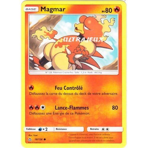 Pokémon - 18/156 - Magmar - Sl5 - Soleil Et Lune - Ultra Prisme - Commune