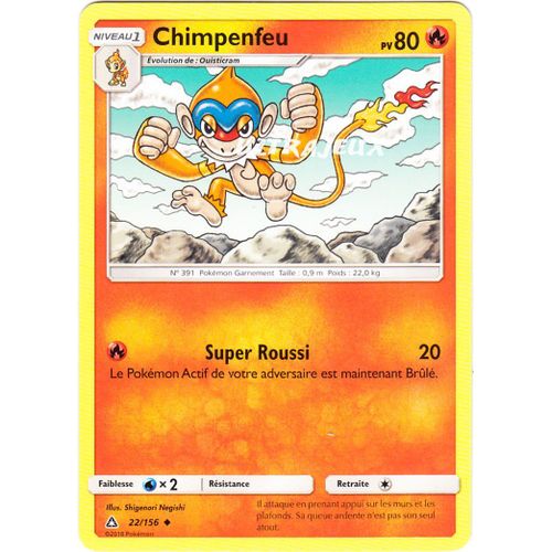 Pokémon - 22/156 - Chimpenfeu - Sl5 - Soleil Et Lune - Ultra Prisme - Peu Commune