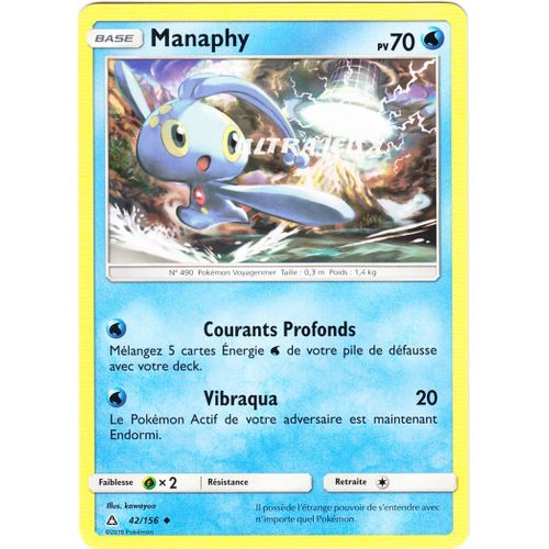 Pokémon - 42/156 - Manaphy - Sl5 - Soleil Et Lune - Ultra Prisme - Peu Commune