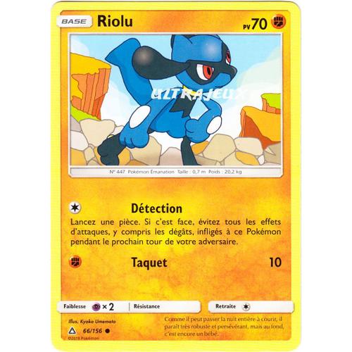 Pokémon - 66/156 - Riolu - Sl5 - Soleil Et Lune - Ultra Prisme - Commune