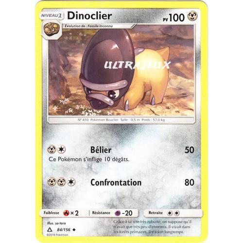 Pokémon - 84/156 - Dinoclier - Sl5 - Soleil Et Lune - Ultra Prisme - Peu Commune