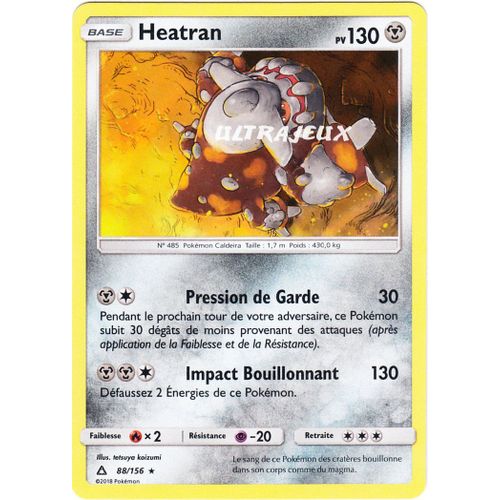 Pokémon - 88/156 - Heatran - Sl5 - Soleil Et Lune - Ultra Prisme - Holo Rare
