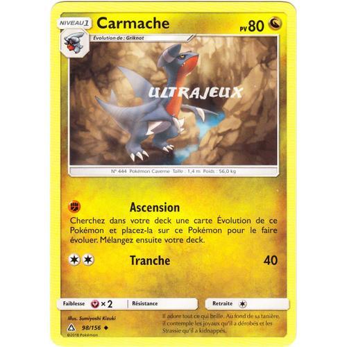 Pokémon - 98/156 - Carmache - Sl5 - Soleil Et Lune - Ultra Prisme - Peu Commune