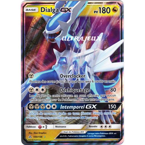 Pokémon - 100/156 - Dialga Gx - Sl5 - Soleil Et Lune - Ultra Prisme - Ultra Rare