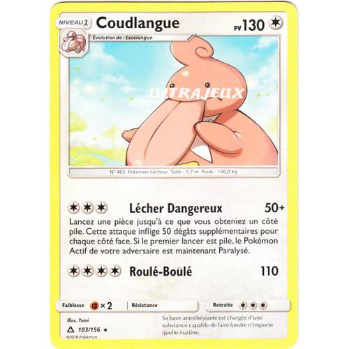 Pokémon - 103/156 - Coudlangue - Sl5 - Soleil Et Lune - Ultra Prisme - Rare