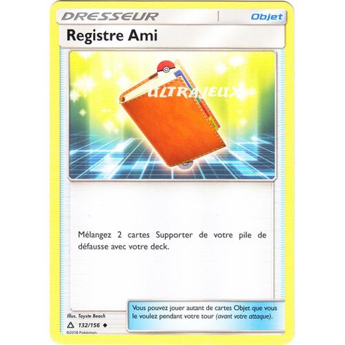 Pokémon - 132/156 - Registre Ami - Sl5 - Soleil Et Lune - Ultra Prisme - Peu Commune