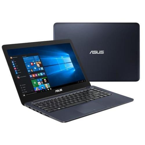 ASUS VivoBook E402WA GA002T - E1 6010 / 1.35 GHz - Windows 10 in S mode 64-bit - 4 Go RAM - 32 Go eMMC - 14" 1366 x 768 (HD) - Radeon R2 - IMR bleu foncé (couvercle LCD)