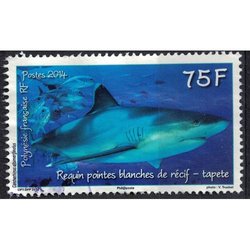Tahiti 2014 Oblitéré Rond Used Requin Pointes Blanches De Récif Tapete Su