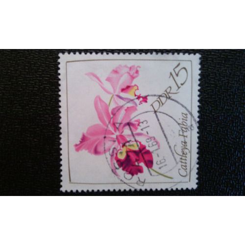 Timbre Allemagne Rda ( Yt 1118 ) 1968 Orchidées Cattleya Fabia
