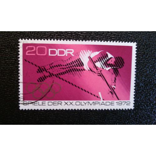 Timbre Allemagne Rda ( Yt 1442 ) 1972 Jeux Olympiques D'été 1972, Munich Sauteur À La Perche