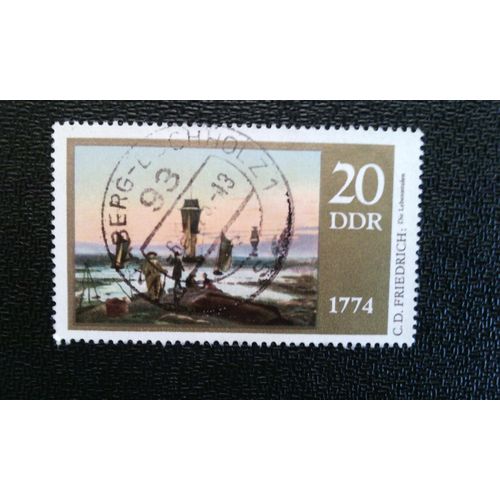 Timbre Allemagne Rda ( Yt 1640 ) 1974 200. Anniversaire Du Peintre C.D. Friedrich Les Étapes De La Vie
