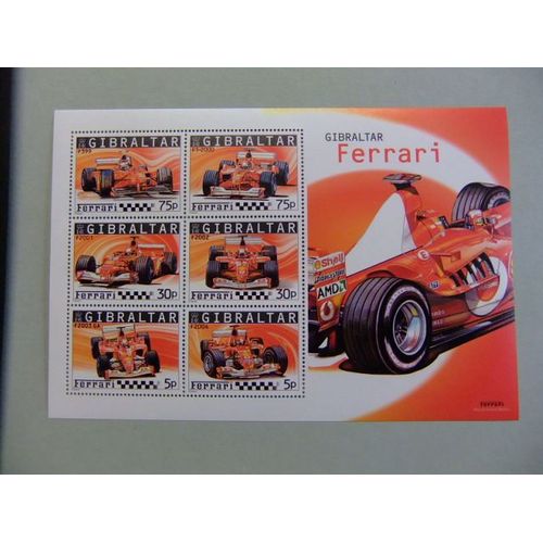 Gibraltar 2004 Ferrari Ferrari Formule 1 Yvert Bloc 64 ** Mnh