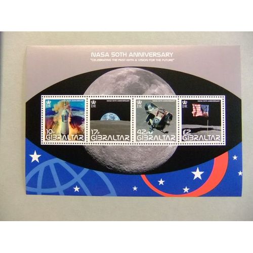 Gibraltar 2008 Espacio 50 º Aniversario Nasa Space Nasa Yvert Bloc 86 ** Mnh