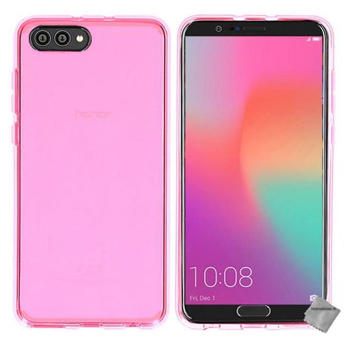 Housse Etui Coque Pochette Silicone Gel Fine Pour Huawei Honor View 10 + Film Ecran - Rose