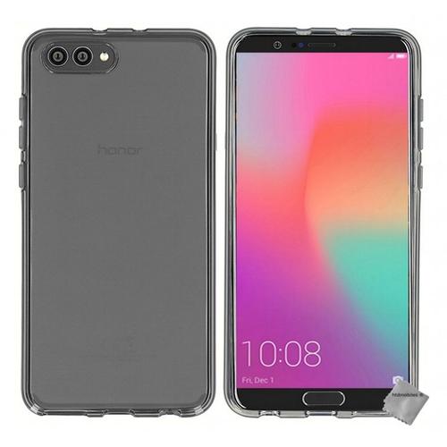 Housse Etui Coque Pochette Silicone Gel Fine Pour Huawei Honor View 10 + Verre Trempe - Gris