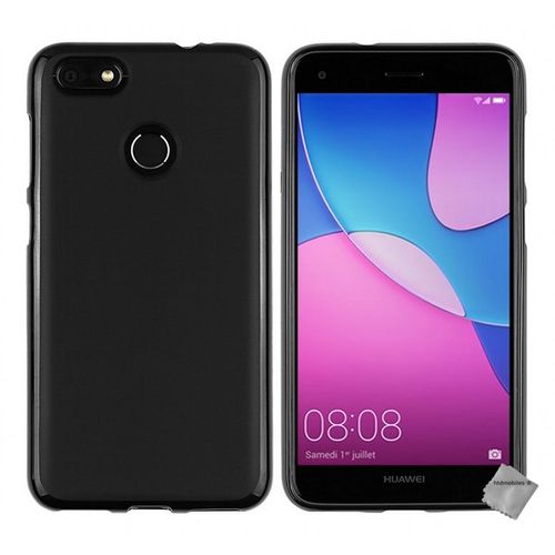 Housse Etui Coque Pochette Silicone Gel Fine Pour Huawei Y6 Pro (2017) + Verre Trempe - Noir