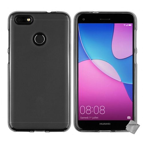 Housse Etui Coque Pochette Silicone Gel Fine Pour Huawei Y6 Pro (2017) + Verre Trempe - Gris