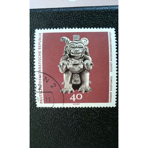 Timbre Allemagne Rda ( Yt 1325 ) 1971 Musée D'ethnologie: Plastique Sonore
